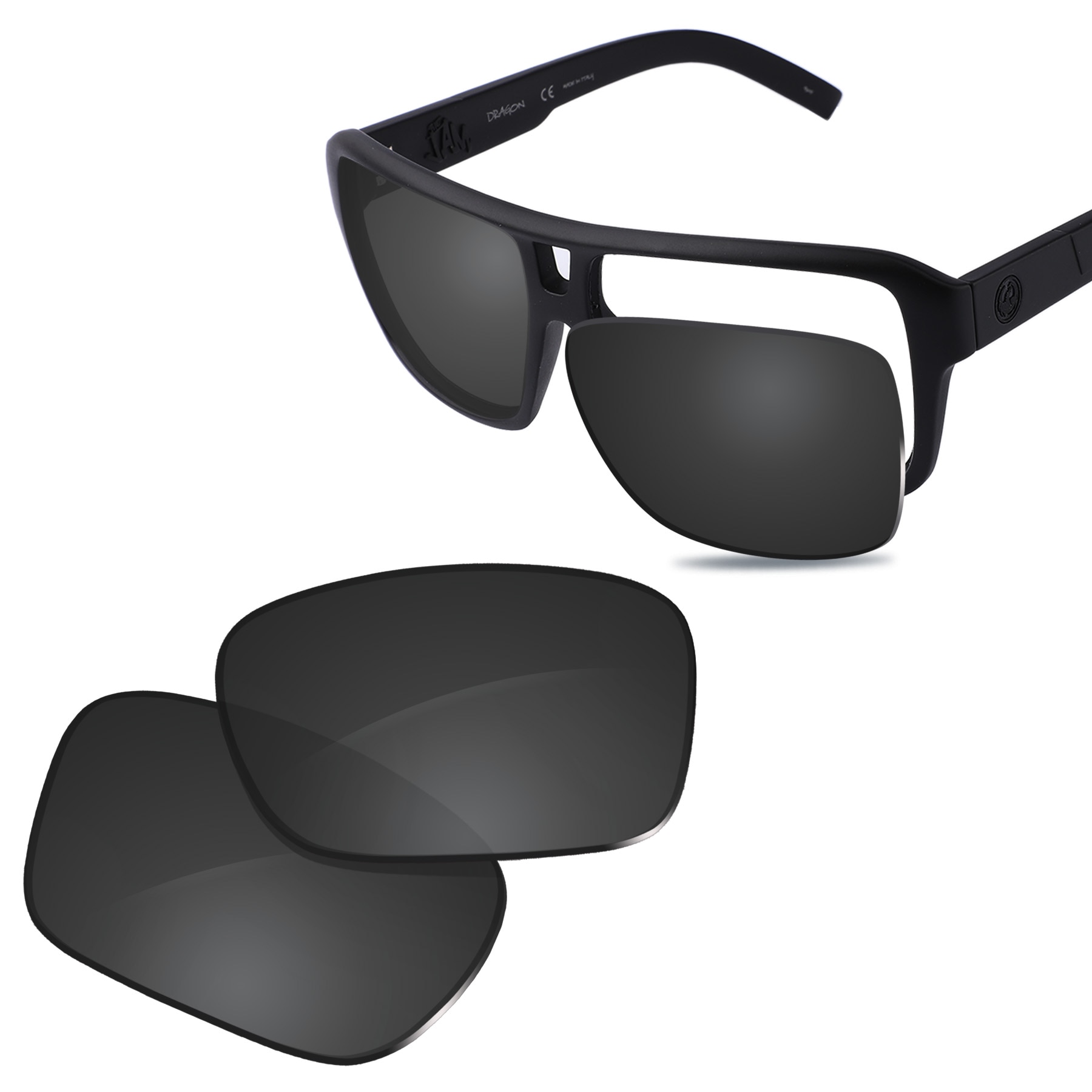 Glintbay 드래곤 잼 60mm 선글라스 용 새로운 성능 편광 렌즈-여러 색상